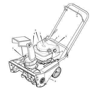 Decals Diagram and Parts List for 1695522-18-2816-49HN421 2008 Briggs and Stratton Snow Blower